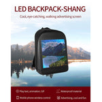 CRONY T2 AD LED display backpack light screen waterproof smart back packs bag led display backpack with led screen - Edragonmall.com