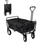 CRONY TC3015 Folding Cart Heavy Duty Collapsible Folding Wagon Utility Shopping Outdoor Camping Garden Cart | Black - Edragonmall.com