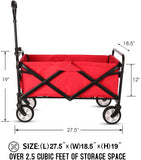 CRONY TC3015 Folding Cart Heavy Duty Collapsible Folding Wagon Utility Shopping Outdoor Camping Garden Cart | BLUE - Edragonmall.com