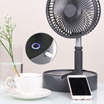 Crony Telescopic speaker fan with Wireless Speaker and Aroma Fragrance Diffuser Portable | Black - Edragonmall.com