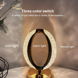 CRONY Three-color touch charging star eye lamp Modern Luxury Crystal Desk Lamp Bedroom Portable Night Light - Edragonmall.com
