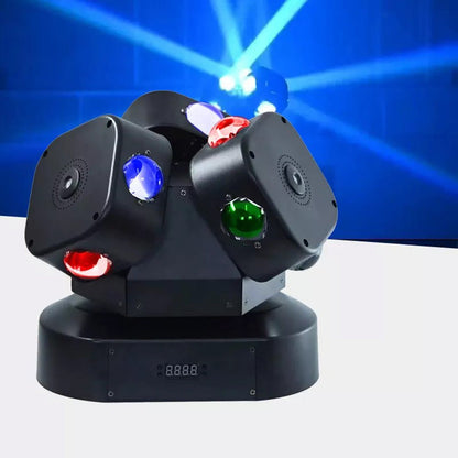 CRONY Three-ended ball rolling LED With laser dj Lights RGBW 4in1 LED Beam Moving Head Light 3 Head Stage Light For Bar ktv - Edragonmall.com