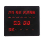 CRONY TL-2320 Digital LED Wall Clock Home Clock Office Clock with Glass Surface - Edragonmall.com