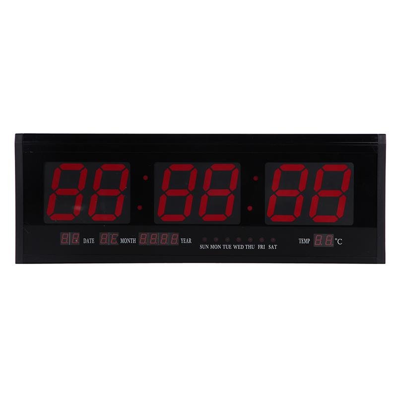 Crony TL-4819 clock Digital LED Clock Wall Clock Office Clock Shows Time Date Day Temperature - Edragonmall.com
