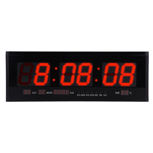 Crony TL-4819 clock Digital LED Clock Wall Clock Office Clock Shows Time Date Day Temperature - Edragonmall.com