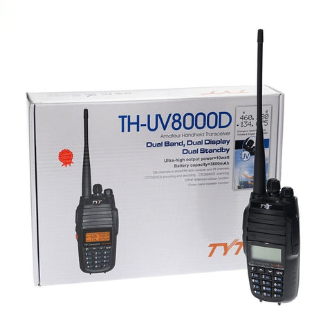 Crony TYT 10W Th-UV8000D Walkie Talkie Handheld Transceiver Two Way Radio long distance Walkie Talkie 8-20km - Edragonmall.com