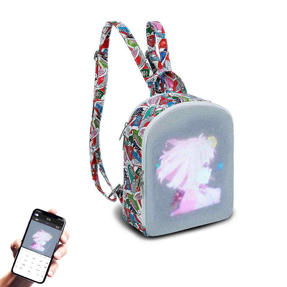 CRONY US-B003 AD LED Advertising display Backpack Connect mobile APP or computer via WIFI to change picture video - Edragonmall.com