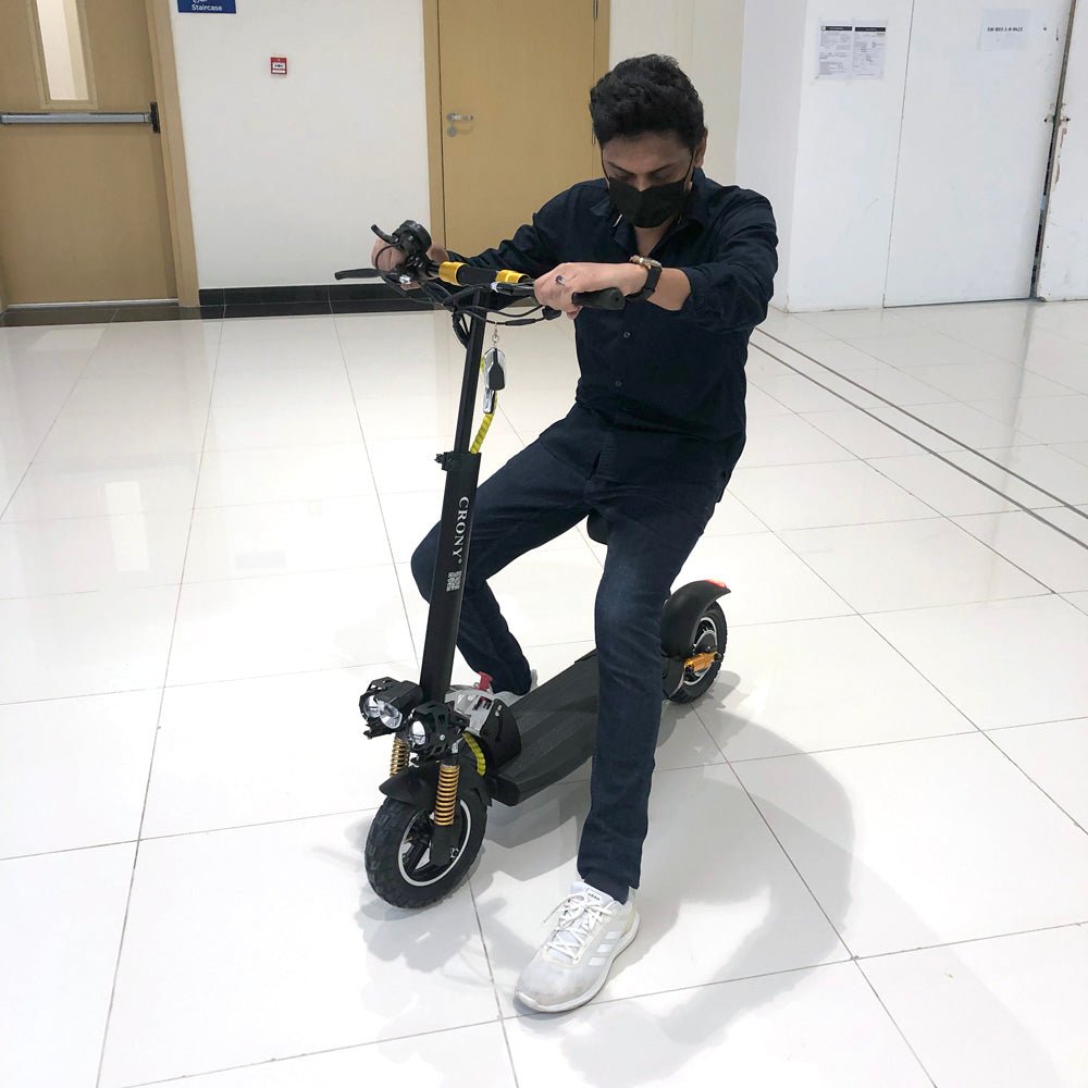 CRONY V10+ 1200W 10 inch Wide tire High configuration E-Scooter 65 km/h Fast Speed E-scooter strong powerful electric scooter with bluetooth speaker - Edragonmall.com