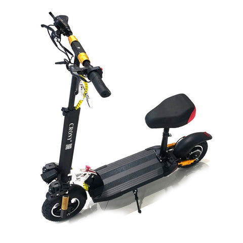 CRONY V10+ 1200W 10 inch Wide tire High configuration E-Scooter 65 km/h Fast Speed E-scooter strong powerful electric scooter with bluetooth speaker - Edragonmall.com