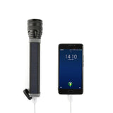 CRONY W562 Solar USB charging multi-function flashlight Telescopic focusing outdoor waterproof strong flashlight - Edragonmall.com
