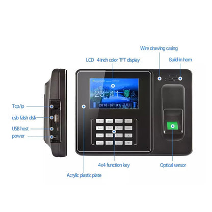 Crony Witeasy A9 large color screen based fingerprint biometric time attendance system free sdk - Edragonmall.com