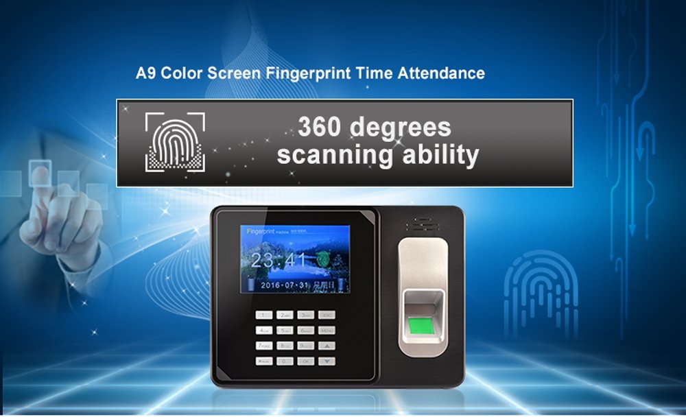 Crony Witeasy A9 large color screen based fingerprint biometric time attendance system free sdk - Edragonmall.com