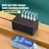 CRONY WT268 30USB PORTS Smart Charger Station 150W Safe Fast Charging USB Charging Station - Edragonmall.com