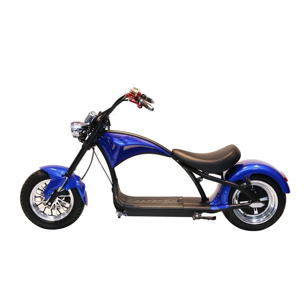 CRONY X1 Harley Electrocar car With BT Speaker 65KM/H Electrocar car Citycoco Fat Tire Electric motorcycle | Blue - Edragonmall.com