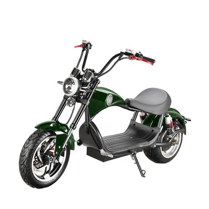 CRONY X1 Harley Electrocar car With BT Speaker 65KM/H Electrocar car Citycoco Fat Tire Electric motorcycle | Green - Edragonmall.com