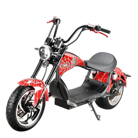 CRONY X1 Harley Electrocar car With BT Speaker 65KM/H Electrocar car Citycoco Fat Tire Electric motorcycle | RED spider - Edragonmall.com