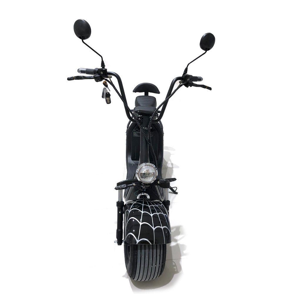 CRONY X3 BIG HARLEY+LI-ion battery+BT+double seat Black Spid Electric motorcycle | Black Spiderman - Edragonmall.com