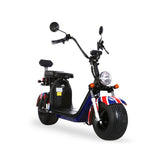Crony X3 BIG HARLEY+LI-ion battery+BT+double seat UK Word Flag 1500W 2wheel Electric motorcycle | National flag - Edragonmall.com