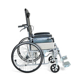 CRONY XT-D-004 Hand-pushed semi-lying wheelchair With toilet Convenient four-brake wheelchair, multifunctional folding wheelchair - Edragonmall.com