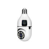 CRONY Y27 V380 1080P WIFI Bulb Camera Wireless Baby Monitor Dual Lens Color Night Vision Two-Way Audio - Edragonmall.com