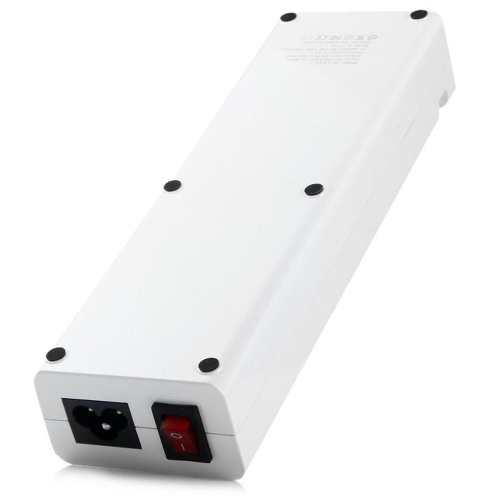 CRONY YC-CDA9 2+socket 6 USB Ports 2 Sockets with US Plug White - Edragonmall.com