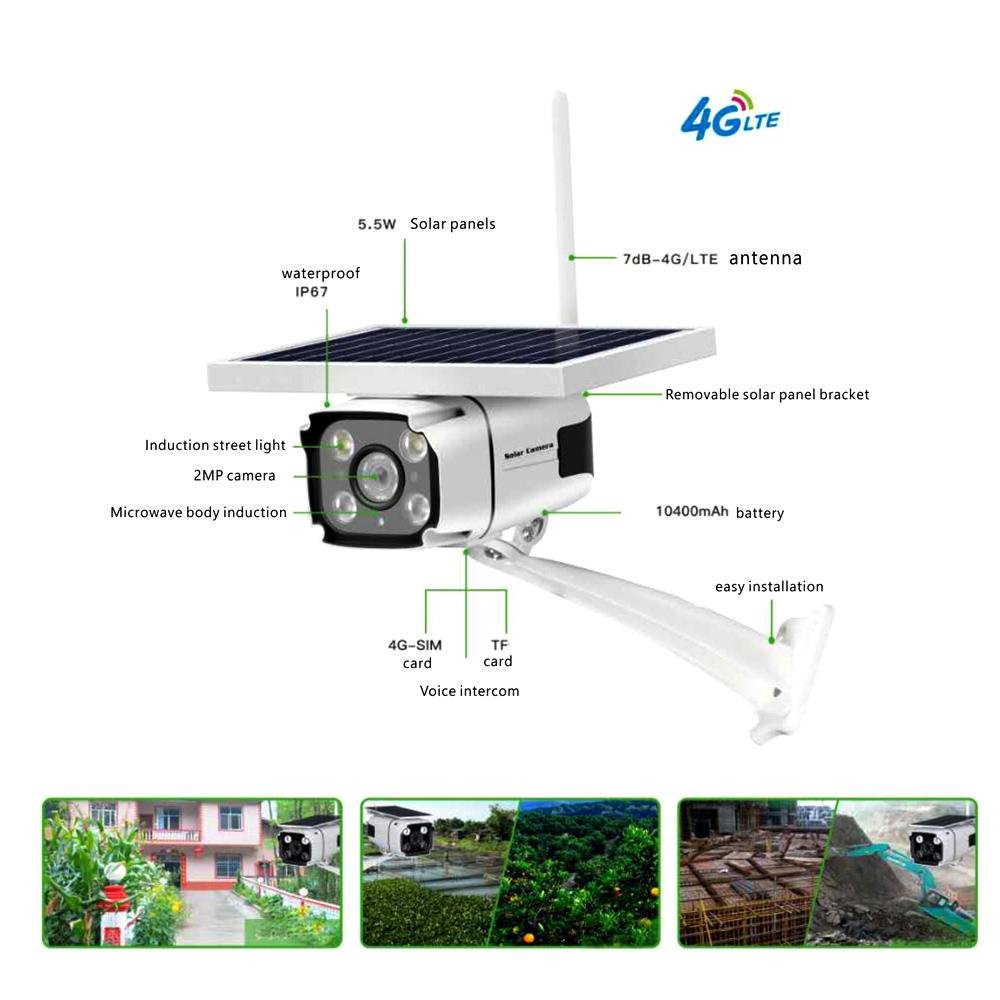 Solar outdoor store induction ip camera