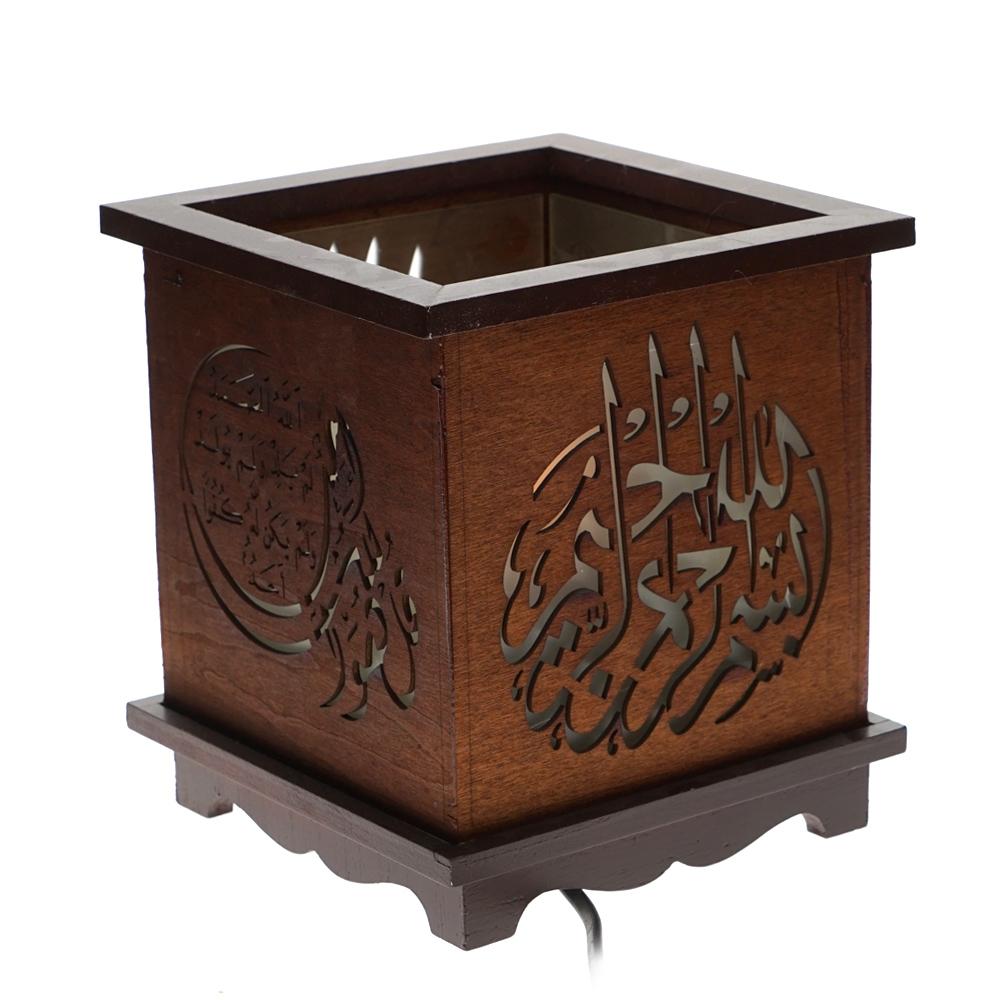 CY-468 LED Candlestick Islamic Muslim Wooden Quran Candlestick with Electric Light - Edragonmall.com