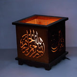 CY-468 LED Candlestick Islamic Muslim Wooden Quran Candlestick with Electric Light - Edragonmall.com