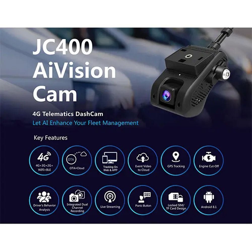 JC400 4G Driving Recorder with Dual Camera Real-time Video GPS Trackin –