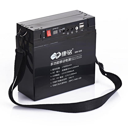 KAMISAFE KM920 Multifunctional Battery with Two 5 Watt Bulbs Portable Power Station for Camping Fishing - Edragonmall.com