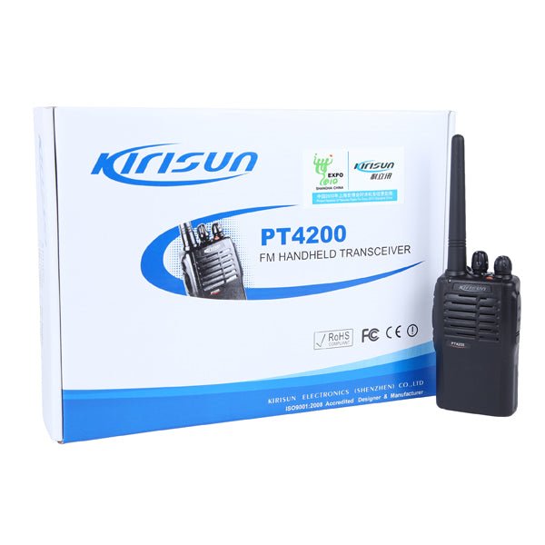 Kirisun 5W PT4200 UHF walkie-talkie Portable Handheld Civilian Two Way Radio Black 3-10km - Edragonmall.com