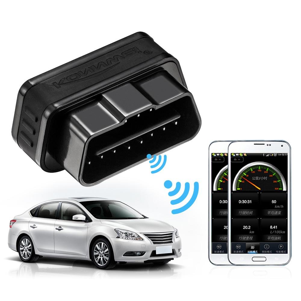 Konnwei KW901 OBD2 Car Bluetooth 3.0 Scanner ELM327 Car Diagnostic Tool - Black - Edragonmall.com
