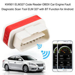 Konnwei KW901 OBD2 Car Bluetooth 3.0 Scanner ELM327 Car Diagnostic Tool - RED-2 - Edragonmall.com