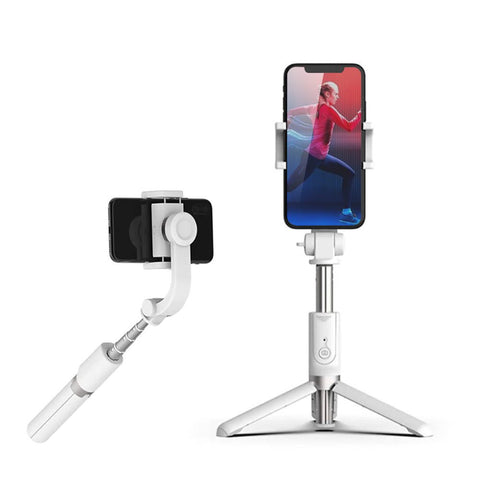 L08 Cradle head selfie stand Anti-Shake for iOS and Android | White - Edragonmall.com