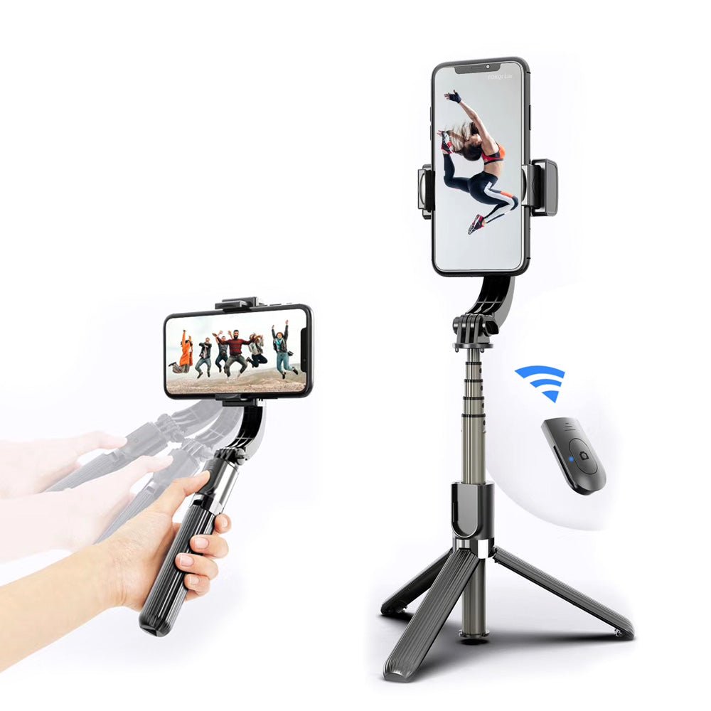 L08 Cradle head selfie stand Anti-Shake for iOS and Android | White - Edragonmall.com