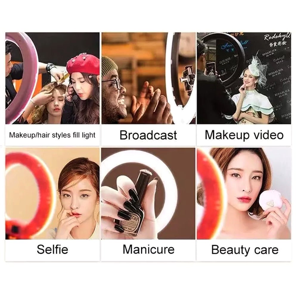 M45 18inch remote control 3 mobile phone Live Fill Light with mirror - Edragonmall.com
