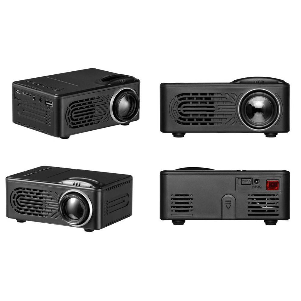 Mini Battery Projector, LCD Display LED Portable Projector, Home Theater Cinema USB Children Video Media Player -RD-814 -Black - Edragonmall.com