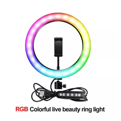 MJ33(13inch) wire-controlled mobile phone RGB LED Live Fill Light - Edragonmall.com