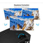 RD816 Portable LCD Projector Home Theater 1200 Lumens with Speaker Support 1080P for Meeting -White - Edragonmall.com