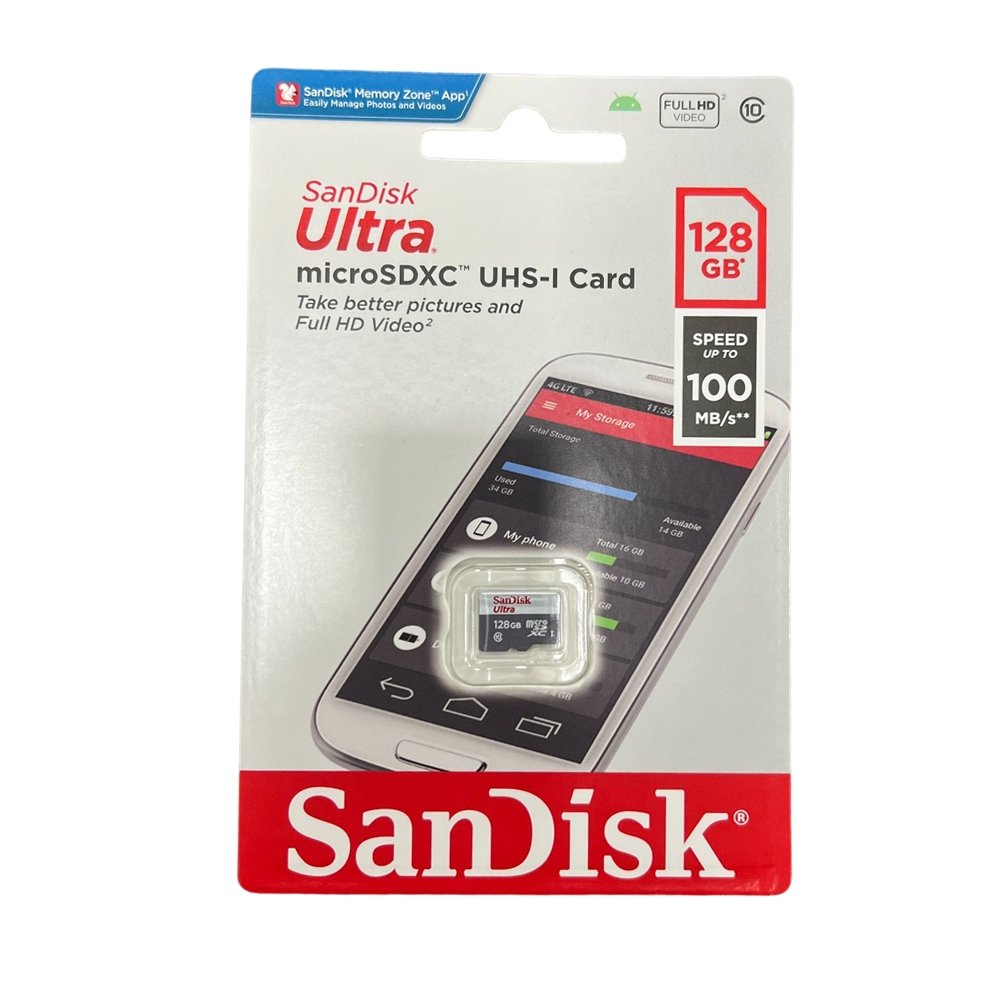 SanDisk 128GB Ultra 80MB/s UHS-I Class 10 microSDXC Card-SDSQUNS-128G-GN6MN - Edragonmall.com