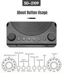 SD-2109 Carry-on type BT Speaker Bluetooth Audio Wireless Handheld Home KTV Singing Bar Outdoor Karaoke Mic Speakers All-in-one Equipment 4000mAh Battery - Edragonmall.com