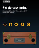 SD-2109 Carry-on type BT Speaker Bluetooth Audio Wireless Handheld Home KTV Singing Bar Outdoor Karaoke Mic Speakers All-in-one Equipment 4000mAh Battery - Edragonmall.com
