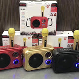 SDRD Sd-501 Home Speaker Microphone Integrated Single Sing Mobile Phone Karaoke | Red - Edragonmall.com