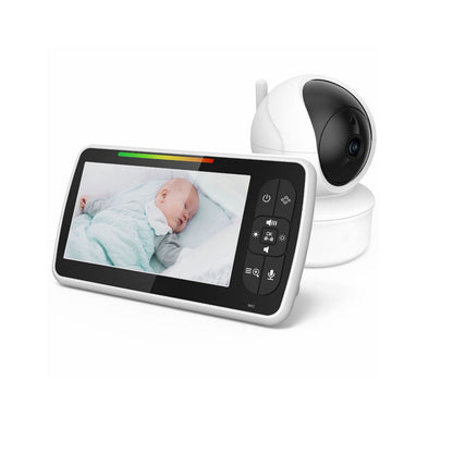 SM650 5inch TFT LCD Baby Monitor 5" Large Screen Baby Monitor Night Vision Two Way Audio Phone Baby Monitor Wireless - Edragonmall.com