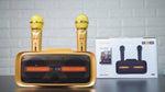 ST-2028 BT Speaker Comes with 2 wireless microphones Full Bluetooth, USB, AUX, TF card connectivity - Edragonmall.com