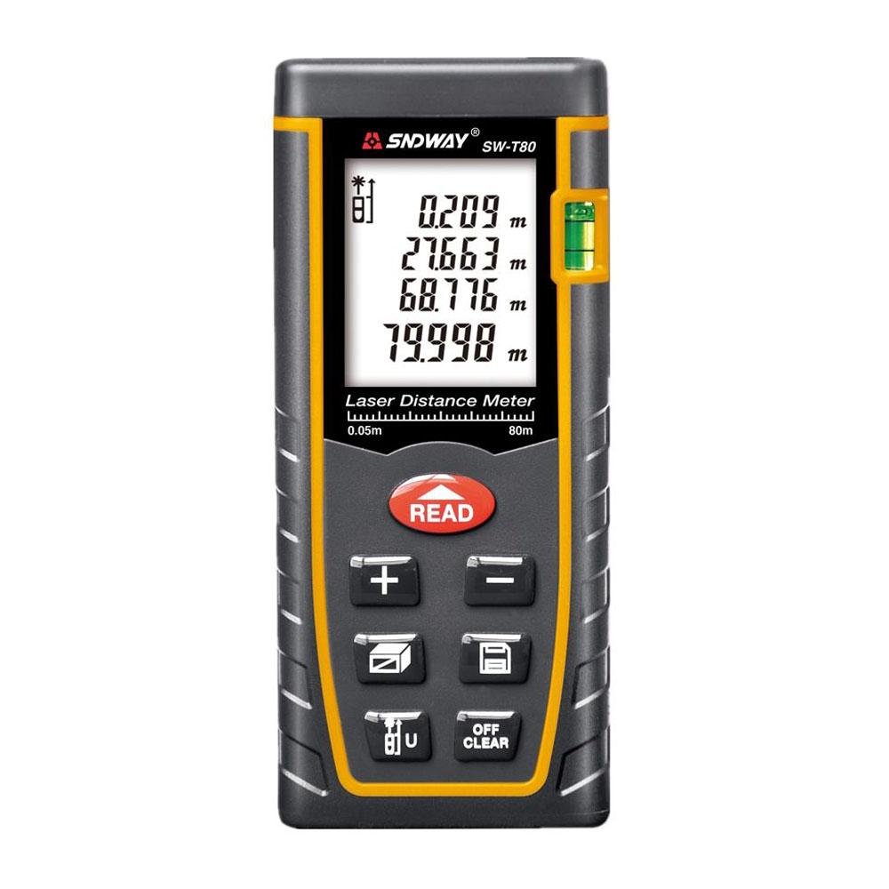 T80 Digital Laser Rangefinder 80M Distance Meter Tape Measure Area Volume - Edragonmall.com