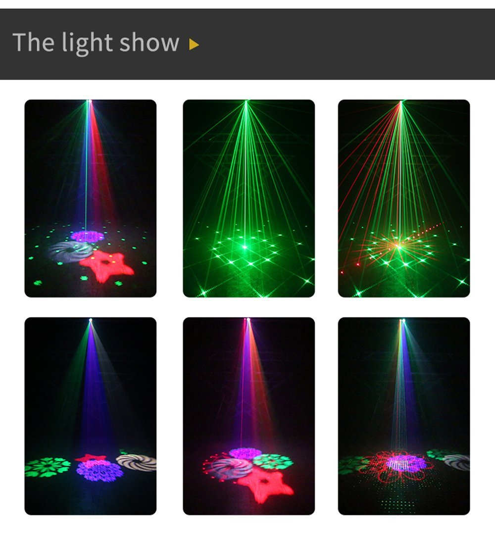 WL-901 Big Pattern Laser light RGB 13W Led Laser Projector Light Club Dj Disco Stage Light - Edragonmall.com