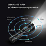 WUBEN T70 4200 Lumens Cree XHP70.2 LED Rechargeable LED 26650 High Performance Flashlight for Outdoor and Camping Activities - Edragonmall.com
