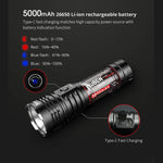 WUBEN T70 4200 Lumens Cree XHP70.2 LED Rechargeable LED 26650 High Performance Flashlight for Outdoor and Camping Activities - Edragonmall.com