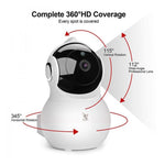 XY - R9820 - Q8 Cloud Ant Shaking Machine Networking IP Cameras - White - Edragonmall.com
